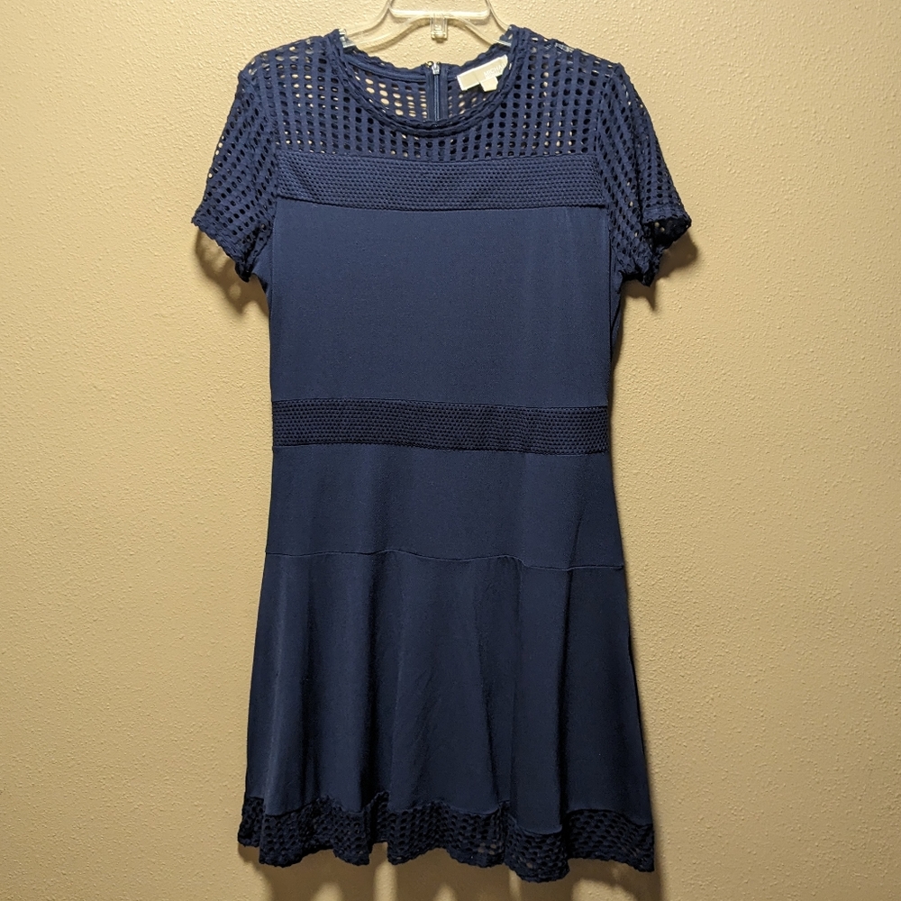 Like New MICHAEL Michael Kors Navy Blue Dress - Large